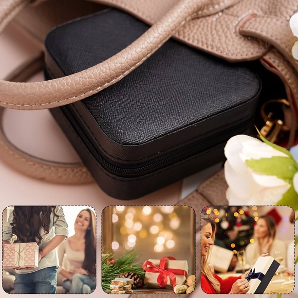Black Travel Jewelry Case - Picture 8 of 9